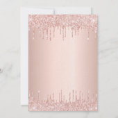 Invitation 60e jour rose or rousse parties scintillant goutte (Dos)