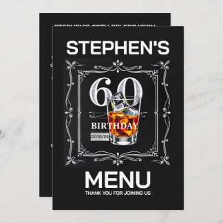 Invitation 60e menu