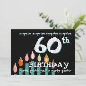 Invitation 60e Modèle d'invitation à la fête d'anniversaire S (Debout devant)