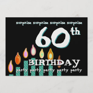 Invitation 60e Modèle d'invitation à la fête d'anniversaire S