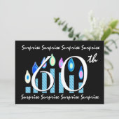 Invitation 60e Modèle d'invitation à la fête d'anniversaire S (Debout devant)