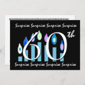 Invitation 60e Modèle d'invitation à la fête d'anniversaire S (Devant / Derrière)
