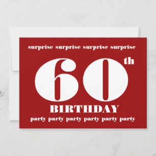 Invitation 60e Modèle d'invitation à la fête d'anniversaire S