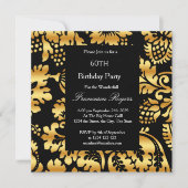 Invitation 60e Soirée d'anniversaire élégante Gold Black (Devant)