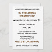 Invitation 60e SURPRISE Anniversaire Brown Stars Zip Your Lip (Dos)