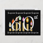 Invitation 60e SURPRISE Modèle d'invitation à la fête d'anniv (Devant / Derrière)