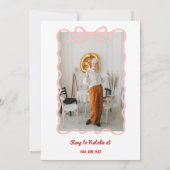 Invitation 60e tirage de rayures colorées Retro Photo Anniver (Dos)