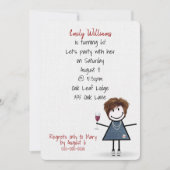 Invitation 60ème anniversaire Fille en Basket avec vin (Devant)