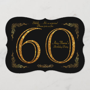 Invitation 60ème, fête d'anniversaire 60ème, grand Gatsby, no