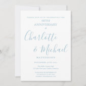 Invitation 60ème Mariage Diamond Anniversaire Élégant Script (Devant)