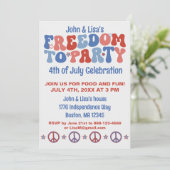 Invitation 60s Parti de la liberté Super rétro 4 juillet (Debout devant)