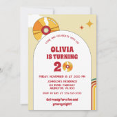 Invitation 60s Retro 20e 30e fête d'anniversaire Super pour a (Devant)