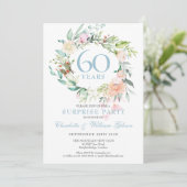Invitation 60th Anniversary Surprise Party Roses Garland (Debout devant)