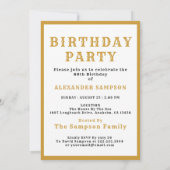 Invitation 60th Birthday Born 1966 White Gold Legend (Dos)