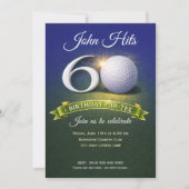 Invitation 60th Birthday Golf Theme  (Devant)