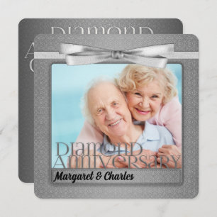 Invitation 60th Diamond Anniversary Custom Photo Party