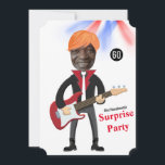 Invitation 60th Mens 🎸 🤣 Rockstar Anniversaire Guitare Funk<br><div class="desc">Bon anniversaire à ma rockstar préférée. Ajoutez votre visage à ce rocher et faites un cadeau amusant. Idéal pour tous ceux qui aiment le rock ‘n roll. #rockstar, #anniversaire, #rockandroll, #drôle, Ajouter Face Rock Star Funny Hommes Guitare Anniversaire 🎶 Rock en 60 avec style, rires, et beaucoup de funk !...</div>