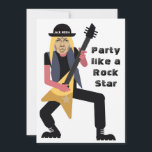 Invitation 60th Mens 🎸 🤣 Rockstar Anniversaire Guitare Funk<br><div class="desc">Bon anniversaire à ma rockstar préférée. 🎶 Rock en 60 avec style, rires, et beaucoup de funk ! Cette drôle de carte d’anniversaire à thème rockstar est parfaite pour toute légende d’anniversaire musicale, déchiquetante de guitare, qui continue à battre fort à 60 ans ! Qu'il soit musicien de toute une...</div>