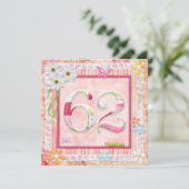 Invitation 62ème anniversaire style scrapbooking (Debout devant)