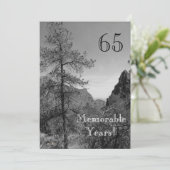 Invitation 65 ans mémorables/anniversaire Célébration-Nature (Debout devant)