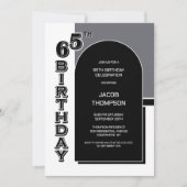 Invitation 65e anniversaire de la fête de l'arc noir moderne (Devant)