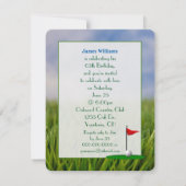 Invitation 65e anniversaire de la fête Thème de golf (Dos)