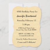 Invitation 65e Anniversaire de la fête Yellow Sunflower V08 (Dos)