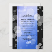 Invitation 65e anniversaire de l'élégant Mariage Blue Sapphir (Dos)