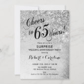 Invitation 65e anniversaire de mariage - Argent (Devant)