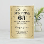 Invitation 65e anniversaire de mariage - Or Noir Surprise (Debout devant)