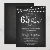Invitation 65e anniversaire de mariage - Tableau noir (Devant / Derrière)