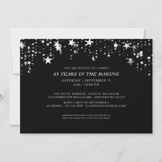 Invitation 65e anniversaire du Mariage Alors et maintenant Ph (Dos)