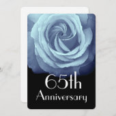 Invitation 65e anniversaire du Mariage Sky Blue Rose A05 (Devant / Derrière)