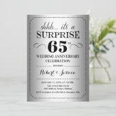 Invitation 65e anniversaire du Mariage surprise - Noir d'arge (Debout devant)