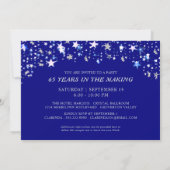 Invitation 65e Anniversaire Étoiles Saphir Argenté (Dos)