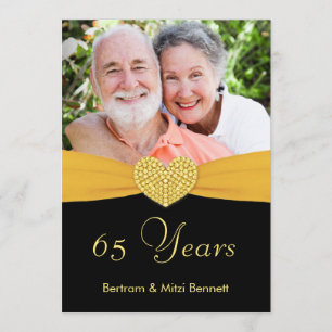 Invitation 65e Anniversaire - Fausse Pochette - Cartons d'Inv