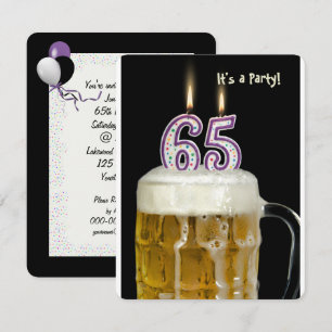 Invitation 65e anniversaire fête de la bière