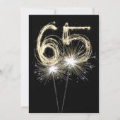 Invitation 65e anniversaire fête Sparkler (Devant)