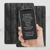 Invitation 65e Anniversaire Message textuel (Devant / Derrière)