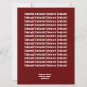 Invitation 65e anniversaire moderne noir blanc rouge F430 (Dos)