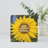 Invitation 65e Anniversaire Surprise Fête de tournesol Invita (Debout devant)