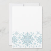 Invitation 65e anniversaire Surprise Party Blue Snowflake (Dos)