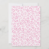Invitation 65e fête d'anniversaire, Motif numérique rose/blan (Dos)