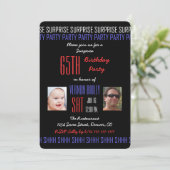 Invitation 65e fête d'anniversaire surprise pour hommes Ses p (Debout devant)