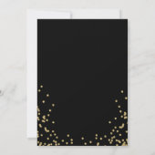 Invitation 65e Fun Black and Gold Anniversaire Party (Dos)