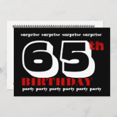 Invitation 65e Modèle d'invitation à la fête d'anniversaire S (Devant / Derrière)