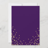 Invitation 65th Purple and Gold Fun Birthday Party (Dos)