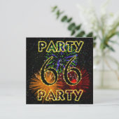 Invitation 66e anniversaire avec feu d'artifice (Debout devant)