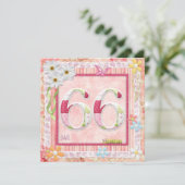 Invitation 66e anniversaire style scrapbooking (Debout devant)