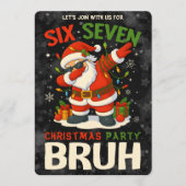 Invitation 67 Meme Six Seven Bruh Drôle de Noël 6 7 (Devant)